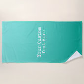 Plage Emerald Gradient personnalisé texte serviette de p (Devant)