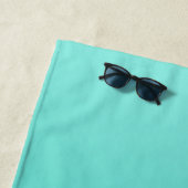Plage Emerald Gradient personnalisé texte serviette de p (En situation)