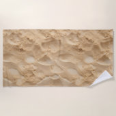 Plage Empreintes dans la serviette de sable - Véritable  (Devant)