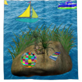 Plage enfants douche rideau enfants (Devant)