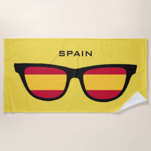 Plage ESPAGNE Shades texte personnalisé serviette de pla