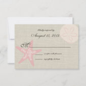 Plage et Burlap RSVP (Devant)