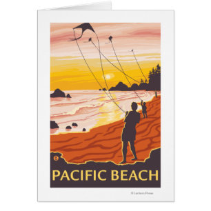 Plage et cerfs-volants - plage Pacifique,