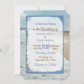 Plage et coquillages Mariage Invitations (Devant)