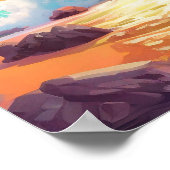 Plage et grand poster à vagues (Coin)