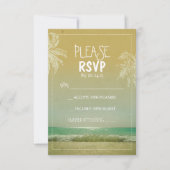 PLAGE et palmiers mariage RSVP (Devant)