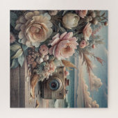 Plage et puzzle floral (Horizontal)