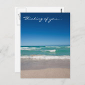 Plage et vagues - Carte postale (Devant / Derrière)