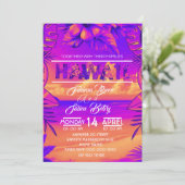 plage été tropicale nuptiale invitation (Debout devant)