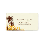 Plage Étiquette de adresse à thème (Devant)