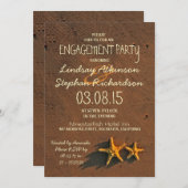 plage étoile de poisson couple invitation (Devant / Derrière)