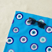 Plage Evil oeil serviette de plage, motif grec, couleur  (En situation)