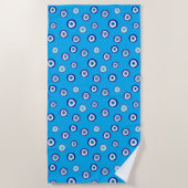 Plage Evil oeil serviette de plage, motif grec, couleur  (Devant)