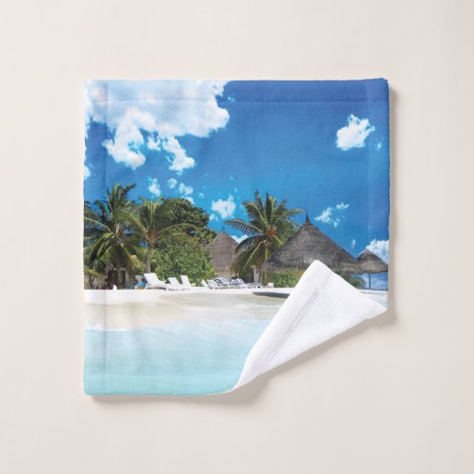 Plage exotique (Gant de toilette)
