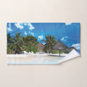 Plage exotique (Serviette à main)