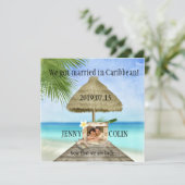 Plage Exotique Photo Après Mariage Invitations De  (Debout devant)