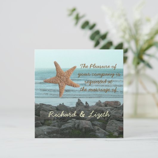 plage Faire-part de mariage (Debout devant)