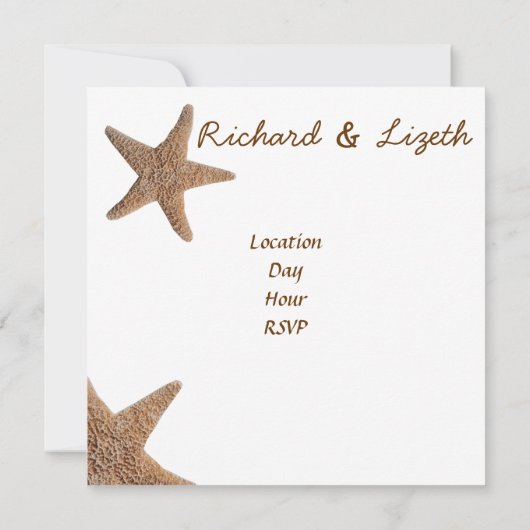 plage Faire-part de mariage (Dos)