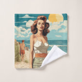 Plage fille 1950 (Gant de toilette)