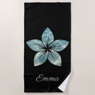 Plage fleur frangipani Serviette de plage personna