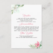 Plage Fleurs Information Mariage Carte d'invité (Devant)