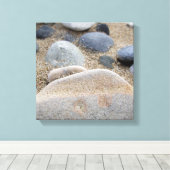 Plage Galets Toile Enveloppée Imprimer (Insitu (Plancher de Bois))