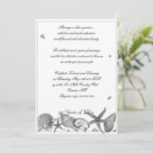 Plage glamour dans Silver Anniversaire Invitation (Debout devant)
