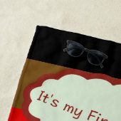 Plage Grande serviette de crabe ! (En situation)