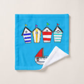 plage hutte & bateau (Gant de toilette)
