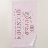 Plage Il a posé la question fiançailles serviette de pla (Devant)