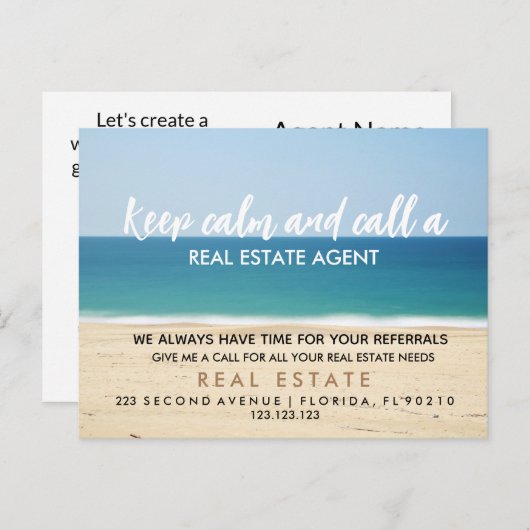 plage immobilière Faire-part (Devant / Derrière)