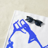 Plage Inspirationnel Yoga Poses Papillon Serviette de pl (En situation)