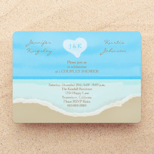Plage Invitations Wedding showers Couples