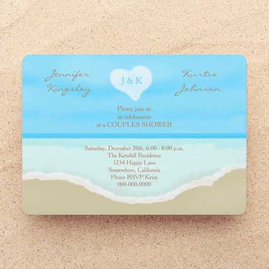 Plage Invitations Wedding showers Couples