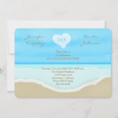 Plage Invitations Wedding showers Couples (Devant)