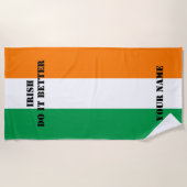 Plage Irlandais il améliorent le drapeau de la serviette (Devant)