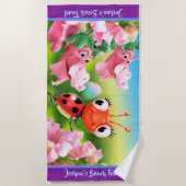 Plage Jardin d'agrément de coccinelle de serviette de (Devant)