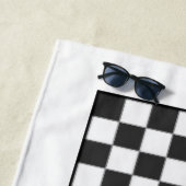 Plage Jouons à la serviette de jeu - Checkers (En situation)