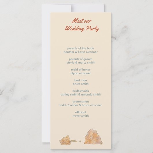 Plage Jour des programmes Carte plate (Dos)