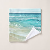 Plage Joyeux Lieu Starfish Ocean Waves Coastal (Gant de toilette)