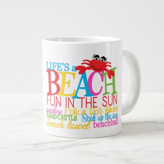 Plage - Jumbo Mug (Devant droit)