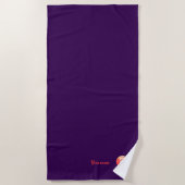 Plage Lettre ondulée orange monogramme B serviette de pl (Devant)