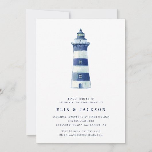 Plage Lighthouse | Invitation de la partie d'engag (Devant)