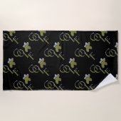 Plage Logo De Golf Avec Drapeau De Golf, Serviette De Pl (Devant)