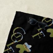 Plage Logo De Golf Avec Drapeau De Golf, Serviette De Pl (En situation)