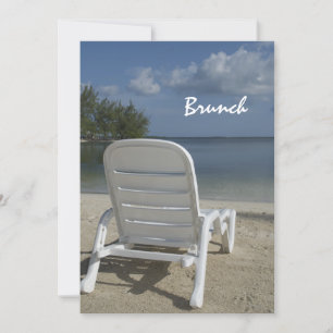 Plage Lounge Chaise Post Mariage Brunch Invitation