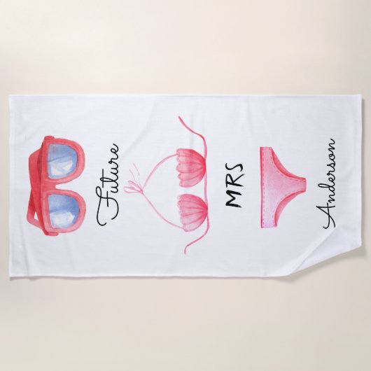 Plage Lunettes de soleil Bikini Future Mme Serviette de  (Devant)