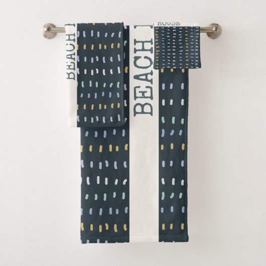 Plage Maison biologique lignes de couleur simple M (En situation)