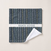 Plage Maison biologique lignes de couleur simple M (Gant de toilette)