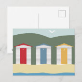 PLAGE MAISONS CARTES POSTALES ART (Devant / Derrière)